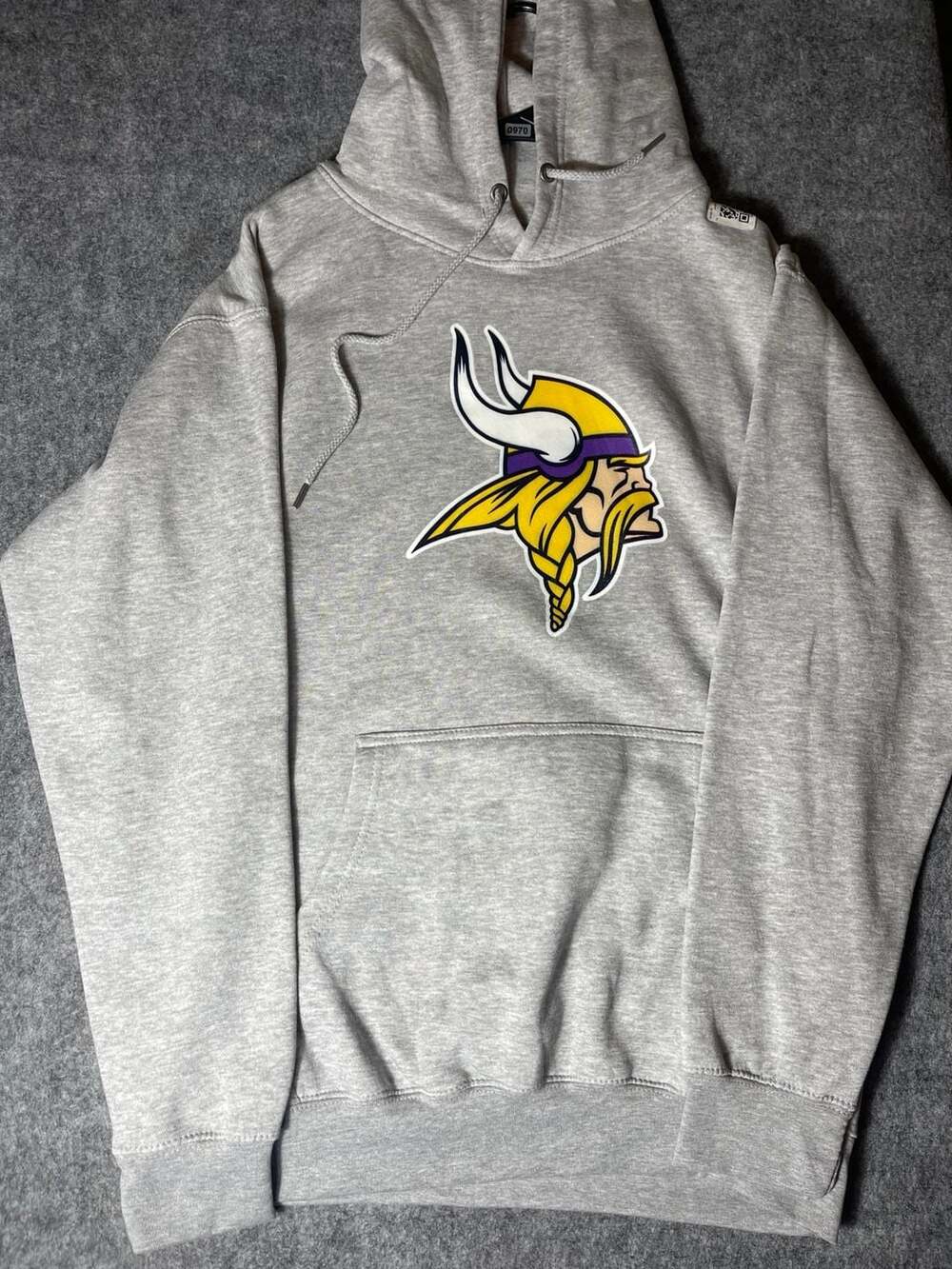 Fanatics Minnesota Vikings Heather Gray Hoodie Sweatshirt Papa 1 Large
